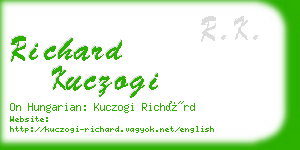 richard kuczogi business card